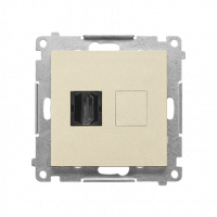 KONTAKT SIMON - Gniazdo HDMI (moduł); Szampański mat Simon 55 - TGHDMI.01/144