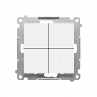 KONTAKT SIMON - Łącznik/przycisk 4-krotny elektroniczny (moduł); Biały mat Simon 55 - TEW4.01/111