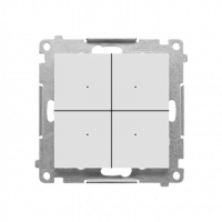 KONTAKT SIMON - Łącznik/przycisk 4-krotny elektroniczny (moduł); Jasnoszary mat Simon 55 - TEW4.01/114