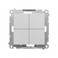 KONTAKT SIMON - Łącznik/przycisk 4-krotny elektroniczny (moduł); Aluminium mat Simon 55 - TEW4.01/143