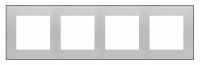 KONTAKT SIMON - Ramka 4-krotna DUO; Aluminium, podstawa czarna Simon 55 - TRD4.149/143