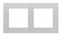 KONTAKT SIMON - Ramka 2-krotna LINE; Aluminium mat Simon 55 - TR2/143