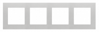 KONTAKT SIMON - Ramka 4-krotna LINE; Aluminium mat Simon 55 - TR4/143