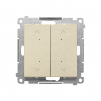 KONTAKT SIMON - Łącznik/przycisk roletowy podwójny, elektroniczny (moduł); Szampański mat Simon 55 - TEZ2.01/144
