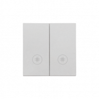 KONTAKT SIMON - Klawisz podwójny z oczkami z piktogramami krzyżowymi do: SW7/2L2M; Aluminium mat Simon 55 - TKW7/2L2/143