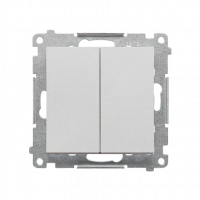 KONTAKT SIMON - Łącznik świecznikowy (moduł) 10 AX, 250 V~, szybkozłącza; Aluminium mat Simon 55 - TW5.01/143