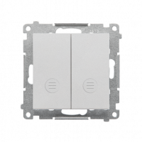 KONTAKT SIMON - Łącznik świecznikowy z podświetleniem LED – osobne podświetlenie dla każdego klawisza (moduł) 10 AX, 250 V~, szybkozłącza; Aluminium mat Simon 55 - TW5L2.01/143