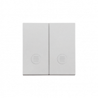 KONTAKT SIMON - Klawisz podwójny z oczkami do: SW5L2M, SW6/2L2M, SW7/2L2M; Aluminium mat Simon 55 - TKW5L2/143