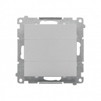 KONTAKT SIMON - Zaślepka ramki (moduł). Mocowanie za pomocą łapek lub wkrętów; Aluminium mat Simon 55 - TPS.01/143