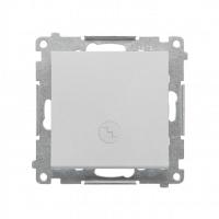 KONTAKT SIMON - Łącznik schodowy z podświetleniem LED podświetlenie jak w łączniku pojedynczym (moduł) 10 AX, 250 V~, szybkozłącza; Aluminium mat Simon 55 - TW6L.01/143