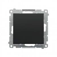 KONTAKT SIMON - ŁĄCZNIK SCHODOWY Z PODŚWIETLENIEM LED 10AX 250V SZYBKOZŁĄCZKA CZARNY MAT SIMON 55 - TW6L.01/X/149