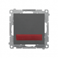 KONTAKT SIMON - Sygnalizator świetlny LED – światło czerwone (moduł) 230 V~; Grafitowy mat Simon 55 - TESS2.01/116