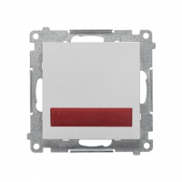 KONTAKT SIMON - Sygnalizator świetlny LED – światło czerwone (moduł) 230 V~; Aluminium mat Simon 55 - TESS2.01/143