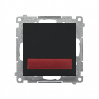 KONTAKT SIMON - Sygnalizator świetlny LED – światło czerwone (moduł) 230 V~; Czarny mat Simon 55 - TESS2.01/149