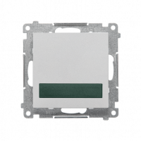 KONTAKT SIMON - Sygnalizator świetlny LED – światło zielone (moduł) 230 V~; Aluminium mat Simon 55 - TESS3.01/143
