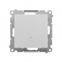 KONTAKT SIMON - Łącznik krzyżowy z podświetleniem LED – piktogram schody (moduł) 10 AX, 250 V~, szybkozłącza; Aluminium mat Simon 55 - TW7L.01/143