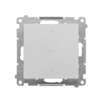 KONTAKT SIMON - Łącznik roletowy trójpozycyjny 1-0-2 (moduł) 10 A, 250 V~, szybkozłącza; Aluminium mat Simon 55 - TZW1K.01/143