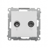 KONTAKT SIMON - Gniazdo antenowe R-TV zakończeniowe 10 dB do gniazd przelotowych (moduł). 1x Wejście: 5÷862 MHz; Jasnoszary mat Simon 55 - TAZ.01/114