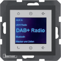HAGER - BERKER - B.x Radio Touch DAB+ antracyt mat - 29841606