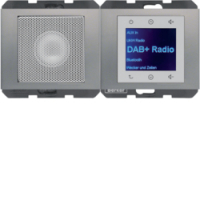 HAGER - K.5 Radio Touch DAB+ z głośnikiem stal szlachetna - 29807004