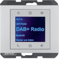 HAGER - K.5 Radio Touch DAB+, Bluetooth aluminium - 30847003