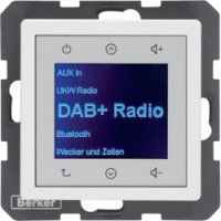 HAGER - BERKER - Q.x Radio Touch DAB+, Bluetooth biały aksamit - 30846089