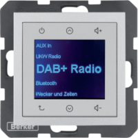 HAGER - B.x Radio Touch DAB+, Bluetooth alu mat - 30841404