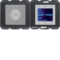 HAGER - K.1 Radio Touch DAB+, Bluetooth z głośnikiem antracyt mat - 30807006