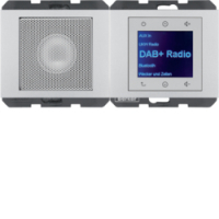 HAGER - K.5 Radio Touch DAB+, Bluetooth z głośnikiem aluminium - 30807003