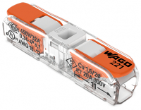WAGO - SZYBKOZŁĄCZKA PRZELOTOWA INSTALACYJNA 221 INLINE PRZEZROCZYSTA KOLOR POKRYWY BIAŁY 4MM2  /OPA  60 SZT./ - 221-2401
