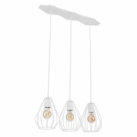 TK-LIGHTING SP. Z O.O. - BRYLANT WHITE LAMPA WISZĄCA 3 PŁ LISTWA - 2225