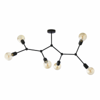 TK-LIGHTING SP. Z O.O. - FANTASY CZARNA LAMPA SUFITOWA 6 PŁ - 2432