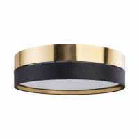 TK-LIGHTING SP. Z O.O. - HILTON BLACK/GOLD LAMPA SUFITOWA 4 PL CZ/ZŁ - 4345
