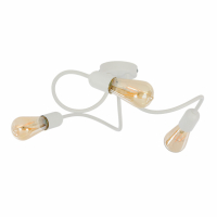 TK-LIGHTING SP. Z O.O. - WAVE WHITE LAMPA SUFITOWA 3 PŁ E27 - 4405