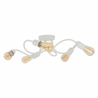 TK-LIGHTING SP. Z O.O. - WAVE WHITE LAMPA SUFITOWA 5 PŁ E27 - 4406