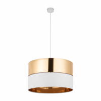 TK-LIGHTING SP. Z O.O. - HILTON WHITE/GOLD LAMPA WISZĄCA 1 PŁ - 4771