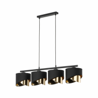 TK-LIGHTING SP. Z O.O. - GRANT BLACK LAMPA WISZĄCA 4 PŁ - 4825