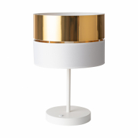 TK-LIGHTING SP. Z O.O. - HILTON WHITE/GOLD LAMPKA NOCNA 1 PŁ - 5073