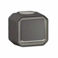 LEGRAND - ŁĄCZNIK SCHODOWY ZE WSKAŹ. KOMPLET NATYNKOWY 10AX - 250 V~ ANTRACYT PLEXO - 069721L