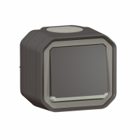 LEGRAND - ŁĄCZNIK SCHODOWY Z PODŚWIETL. KOMPLET NATYNKOWY 10AX-250 V~ ANTRACYT PLEXO - 069736L