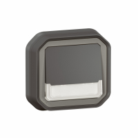 LEGRAND - PRZYCISK NO/NC PODŚWI. Z UCHWYT ETY. PODTYNK. 10A- 250V~ ANTRACYT PLEXO - 069854L