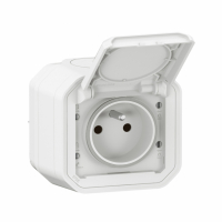 LEGRAND - GNIAZDO 2P+Z ZACISKI AUTO KOMPLET NATYNKOWY 16 A - 250 V~ BIAŁE PLEXO - 069781L