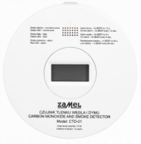 ZAMEL - Czujnik tlenku węgla (czadu) i dymu typ: CTD-01 - GAR10000084