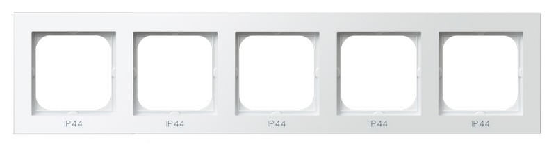 OSPEL - RAMKA PIĘCIOKROTNA DO ŁĄCZNIKÓW IP44 BIAŁY SONATA - RH-5R/00