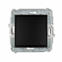 KARLIK - ŁĄCZNIK ZWIERNY DZWONEK IP 20 / IP 44, 10AX 250V~ CZARNY MAT MINI - 12MWP-4