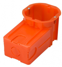 OSPEL - PUSZKA INSTALACYJNA POJEDYŃCZA KOŃCOWA Z KIESZENIĄ Z WKRĘTAMI GŁĘBOKA 2 x O60. - PP-F1X60GŁ-P-K