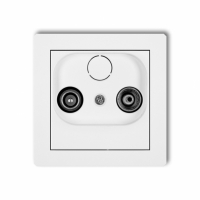 KARLIK - DECO; Mechanizm gniazda abonenckiego RTV końcowego 2dB; biały - DG2K