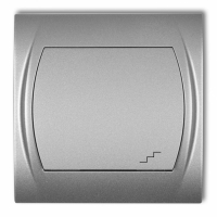 KARLIK - LOGO; Łącznik schodowy podświetlany srebrny metalik - 7LWP-3L