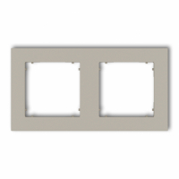 KARLIK - Ramka uniwersalna podwójna kwadratowa z tworzywa podtynkowy IP 20 MINI taupe - 60MR-2