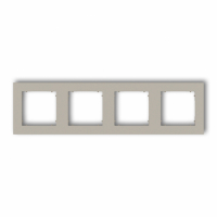 KARLIK - Ramka uniwersalna poczwórna kwadratowa z tworzywa podtynkowy IP 20 MINI taupe - 60MR-4